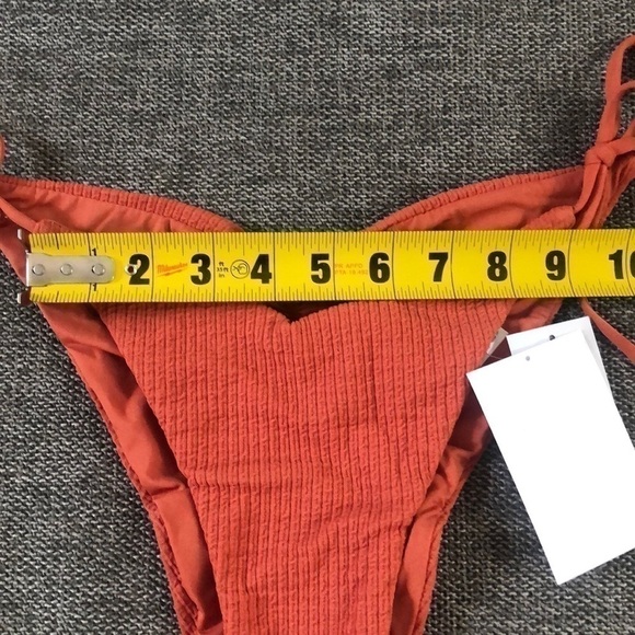 Women’s BECCA Beccaswim Pucker Up Tie Side Swim Bottom Swimwear Ginger M - Picture 16 of 17
